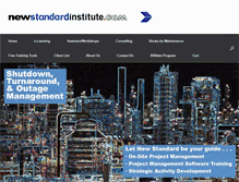 Tablet Screenshot of newstandardinstitute.com